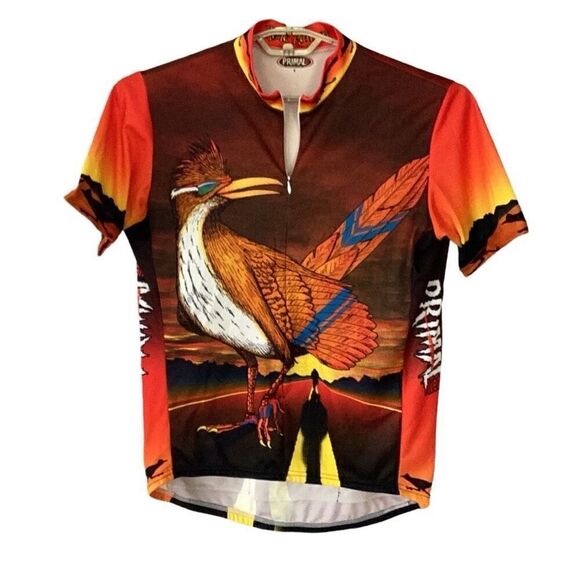 Primal Road Runner Men’s Large Short Sleeve Cycling Jersey Front Zip Pullover - Picture 1 of 7